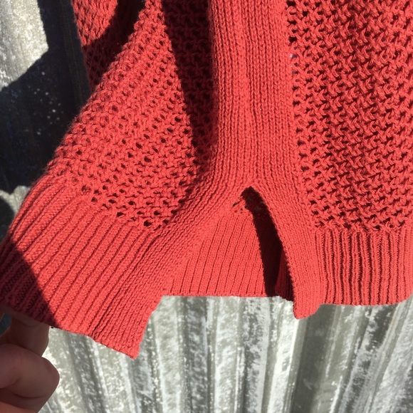 Crochet sheer sweater•medium•coral•EUC - Picture 4 of 5